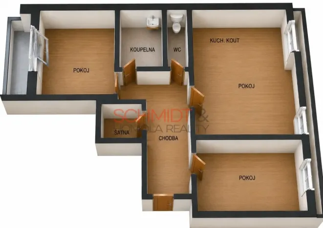 Prodej bytu 3+kk, Hustopeče, U Větrolamu, 73 m2