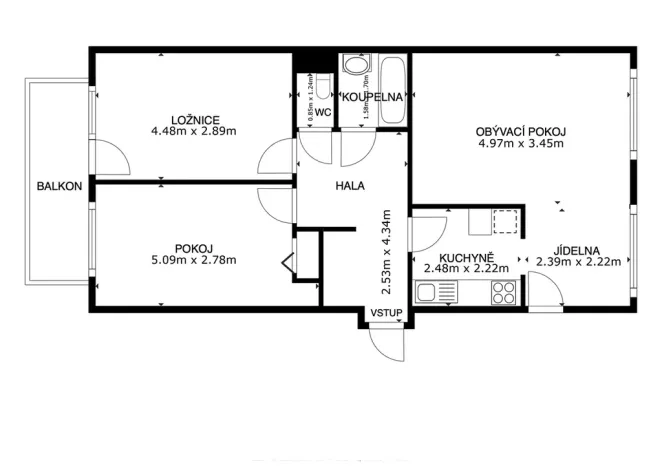 Prodej bytu 3+1, Kounice, 82 m2