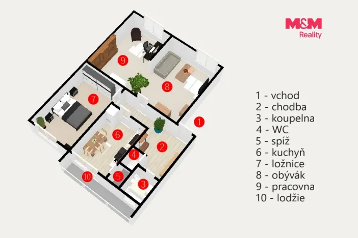 Prodej bytu 3+1, Velké Pavlovice, Nádražní, 75 m2