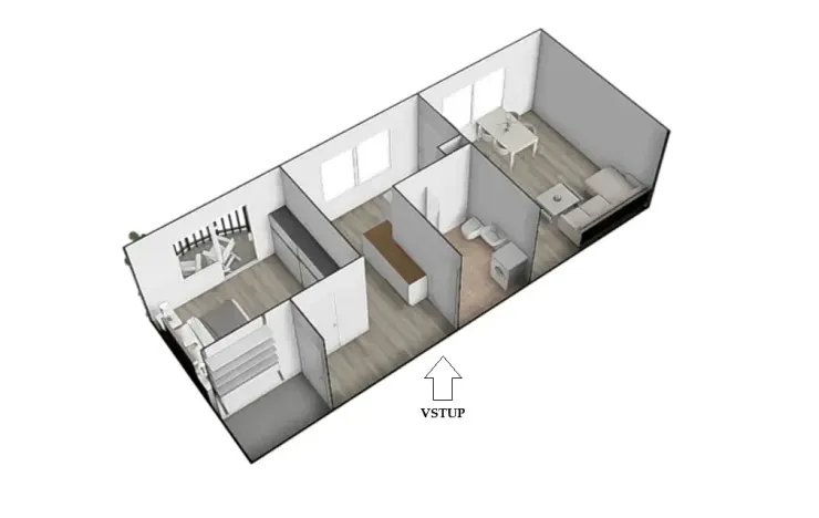 Pronájem bytu 2+1, Hrušovany u Brna, Sídliště, 58 m2