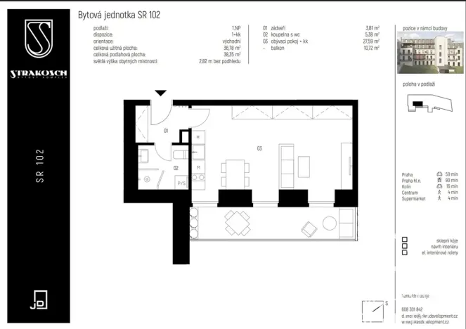 Pronájem bytu 1+kk, Kutná Hora, Hloušecká, 37 m2