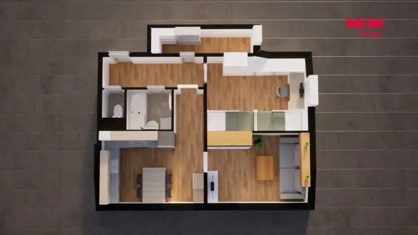 Prodej bytu 2+1, Nehvizdy, Gabčíkova, 50 m2