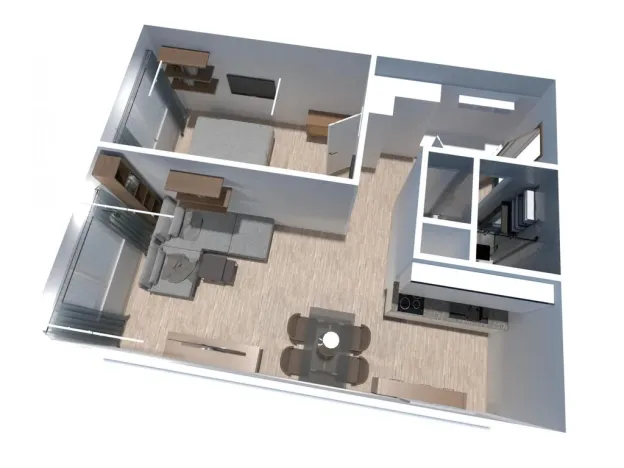 Pronájem bytu 2+kk, Praha - Bohnice, Poznaňská, 43 m2