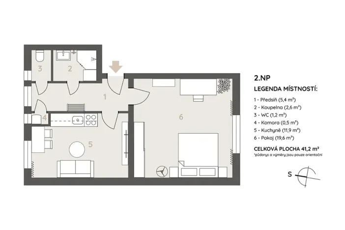 Prodej bytu 2+kk, Praha - Hloubětín, V chaloupkách, 58 m2