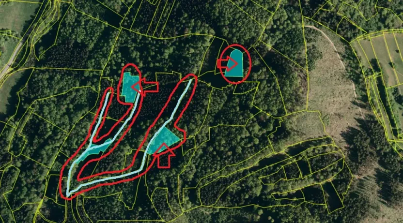 Prodej podílu lesa, Zděchov, 5288 m2