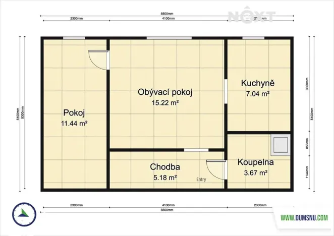 Prodej bytu 2+1, Šumperk, Jugoslávská, 46 m2