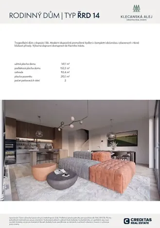 Prodej rodinného domu, Klecany, Topolová, 142 m2
