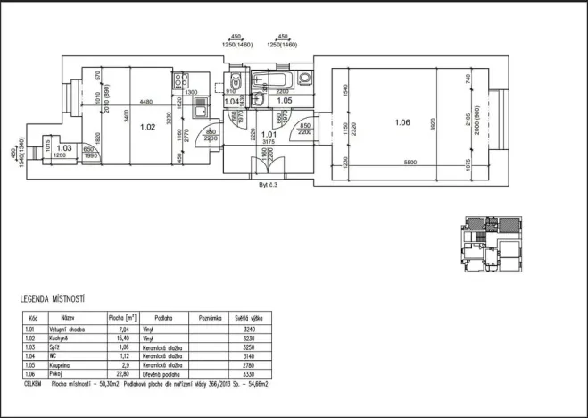 Pronájem bytu 2+kk, Praha - Vinohrady, Lužická, 50 m2