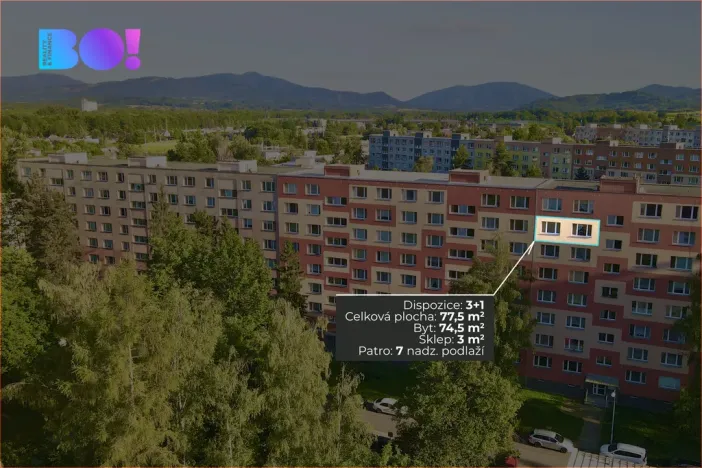Prodej bytu 3+1, Frýdek-Místek, 1. máje, 74 m2