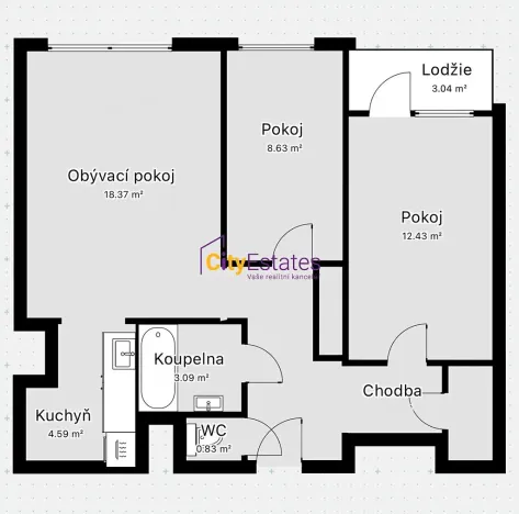 Pronájem bytu 3+kk, Praha - Braník, Nad lesním divadlem, 62 m2