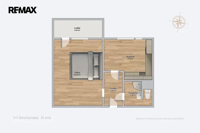 Prodej bytu 1+1, Jihlava, Smrčenská, 31 m2
