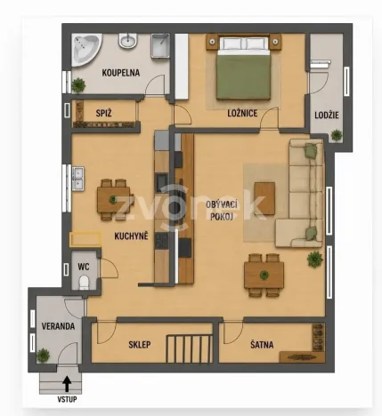 Prodej bytu 2+1, Staré Město, Finská čtvrť, 65 m2