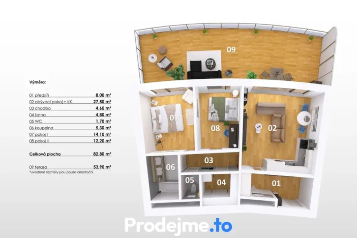 Prodej bytu 3+kk, Brno, Netroufalky, 83 m2