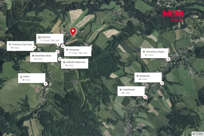 Pronájem zahrady, Huntířov, 1157 m2
