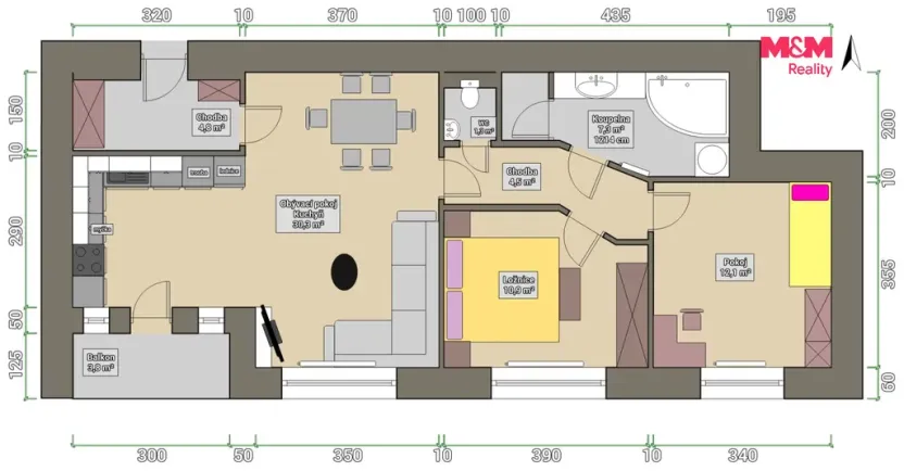 Pronájem bytu 3+kk, Jihlava, Štefánikovo náměstí, 71 m2