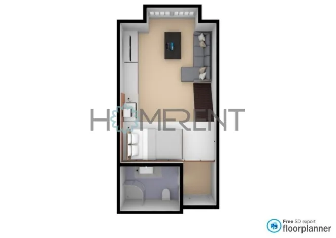 Pronájem bytu 1+kk, Praha - Nusle, Sekaninova, 35 m2