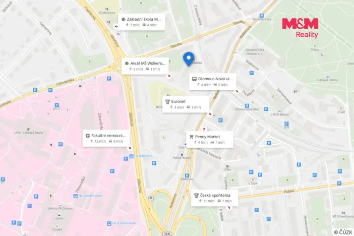 Prodej bytu 3+1, Olomouc - Nová Ulice, Wolkerova, 73 m2