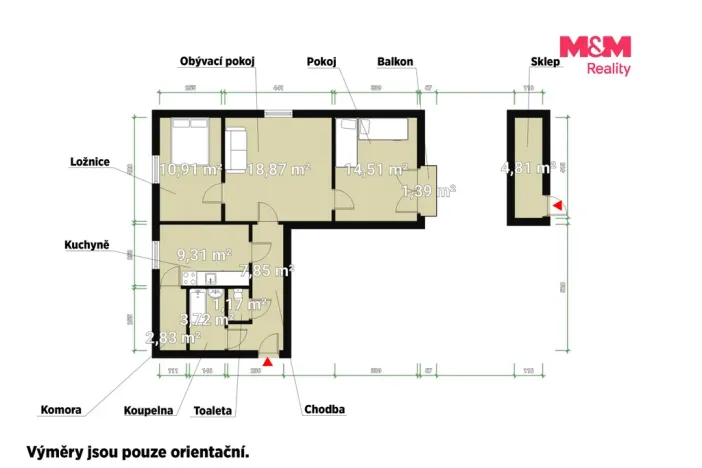 Prodej bytu 3+1, Plzeň - Východní Předměstí, Liliová, 70 m2