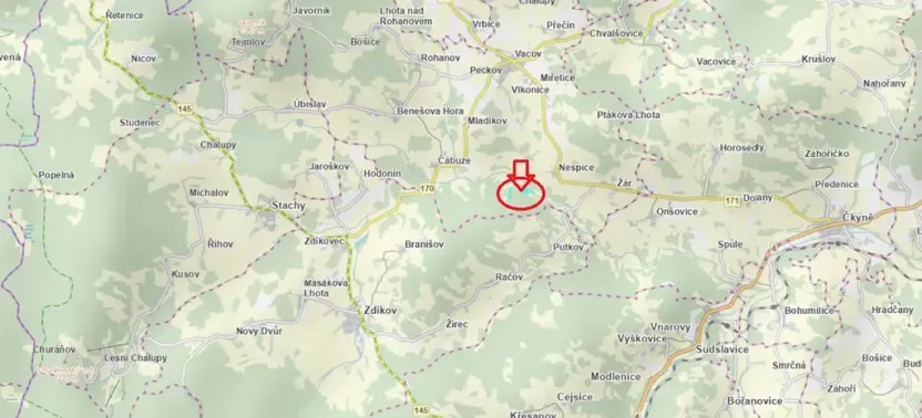 Prodej lesa, Vacov, 24200 m2