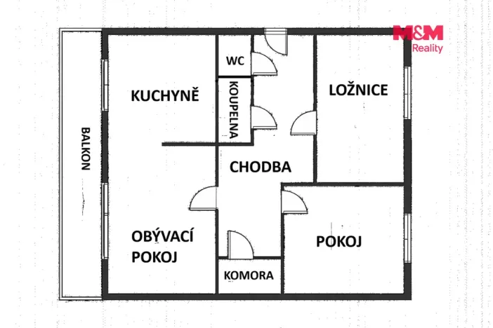 Pronájem bytu 3+1, Kladno - Kročehlavy, Děčínská, 67 m2