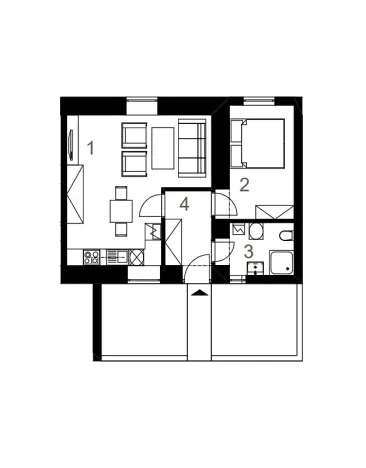 Pronájem bytu 2+kk, Praha - Cholupice, Podchýšská, 45 m2