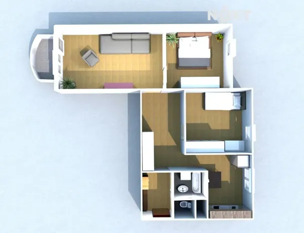 Prodej bytu 3+1, Český Krumlov, Urbinská, 72 m2