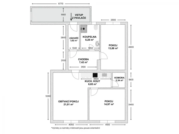 Prodej bytu 3+kk, Ostrava - Přívoz, Žofie Podlipské, 84 m2