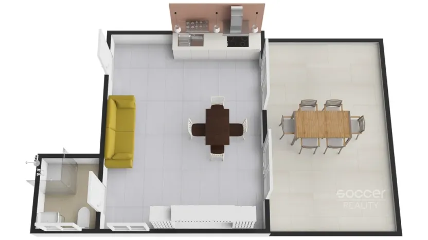 Pronájem bytu 1+kk, Vojkovice, 37 m2