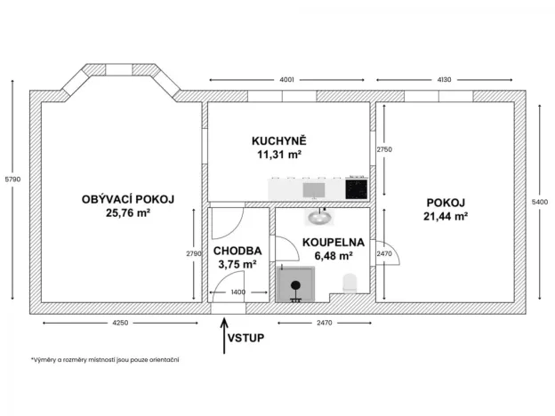 Prodej bytu 2+1, Ostrava - Přívoz, Žofie Podlipské, 68 m2