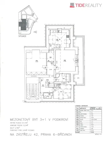 Pronájem bytu 3+1, Praha - Střešovice, Na zástřelu, 120 m2