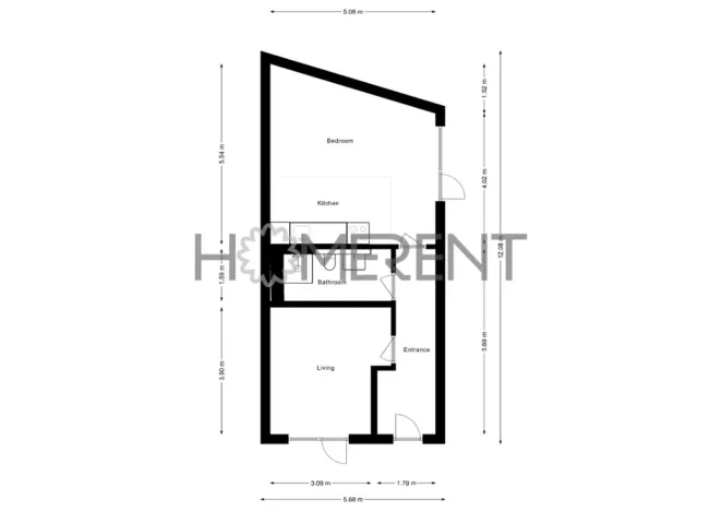 Pronájem bytu 2+kk, Praha - Nové Město, Vyšehradská, 52 m2
