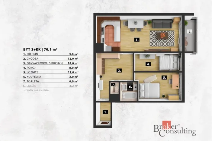 Prodej bytu 3+kk, Praha - Modřany, Plevenská, 70 m2