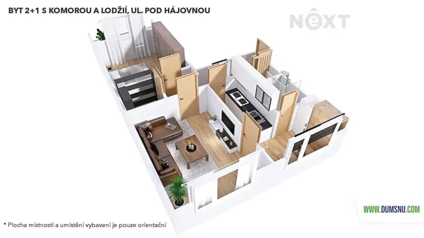 Pronájem bytu 2+1, Šumperk, Pod hájovnou, 56 m2