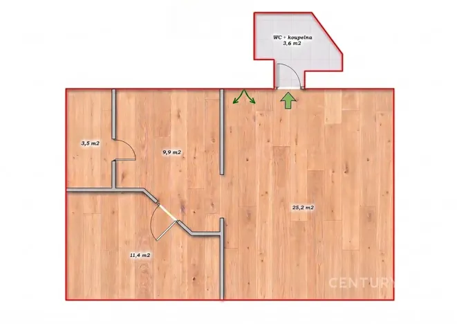 Prodej bytu 3+kk, Dvůr Králové nad Labem, Čechova, 54 m2