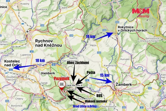 Prodej zahrady, Záchlumí - Litice nad Orlicí, 1277 m2
