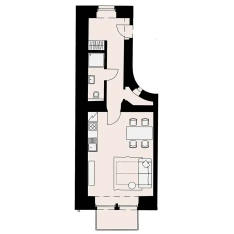 Pronájem bytu 1+kk, Praha, Myslíkova, 36 m2
