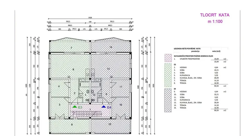 Prodej bytu 3+kk, Vir, Chorvatsko, 90 m2