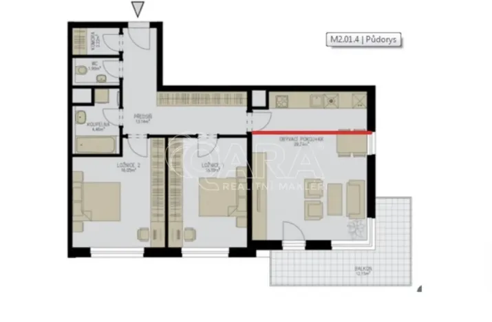 Pronájem bytu 3+kk, Praha - Hostivař, Rižská, 102 m2