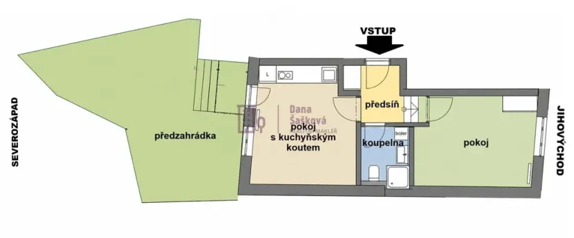Pronájem bytu 2+kk, Jindřichův Hradec - Jindřichův Hradec III, Na Piketě, 36 m2