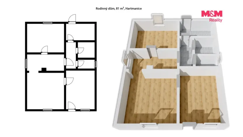 Prodej rodinného domu, Hartmanice, 81 m2
