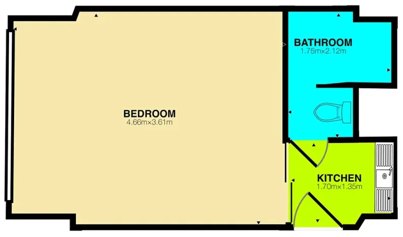 Prodej bytu 1+kk, Praha - Vokovice, Evropská, 22 m2