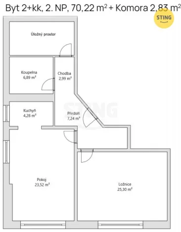 Prodej bytu 2+kk, Šumperk, Temenická, 70 m2