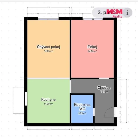 Pronájem bytu 2+1, Havířov - Podlesí, Kosmonautů, 45 m2