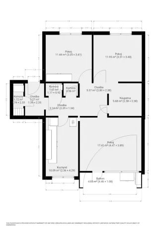 Pronájem bytu 3+1, Brno, Bosonožská, 75 m2