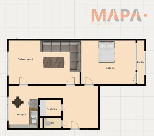 Prodej bytu 2+1, Jirkov, Na Borku, 60 m2