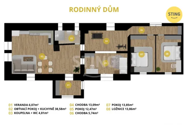 Prodej rodinného domu, Strašov, 149 m2