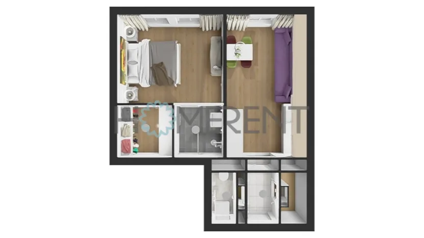 Pronájem bytu 2+kk, Praha - Nusle, Nezamyslova, 55 m2