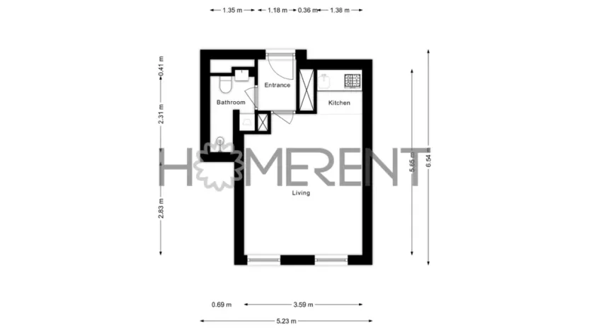 Pronájem bytu 1+kk, Praha - Vinohrady, Lublaňská, 25 m2