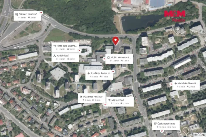 Pronájem bytu 1+1, Praha - Hostivař, plukovníka Mráze, 43 m2