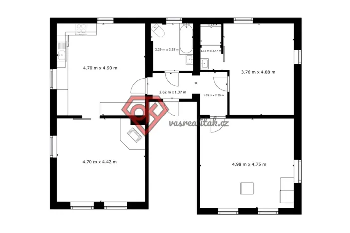 Prodej podílu 1/2 rodinného domu, Králíky, 5. května, 130 m2